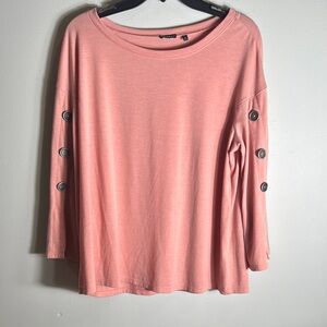 Hannah Pink‎ Boxy Buttoned Blouse